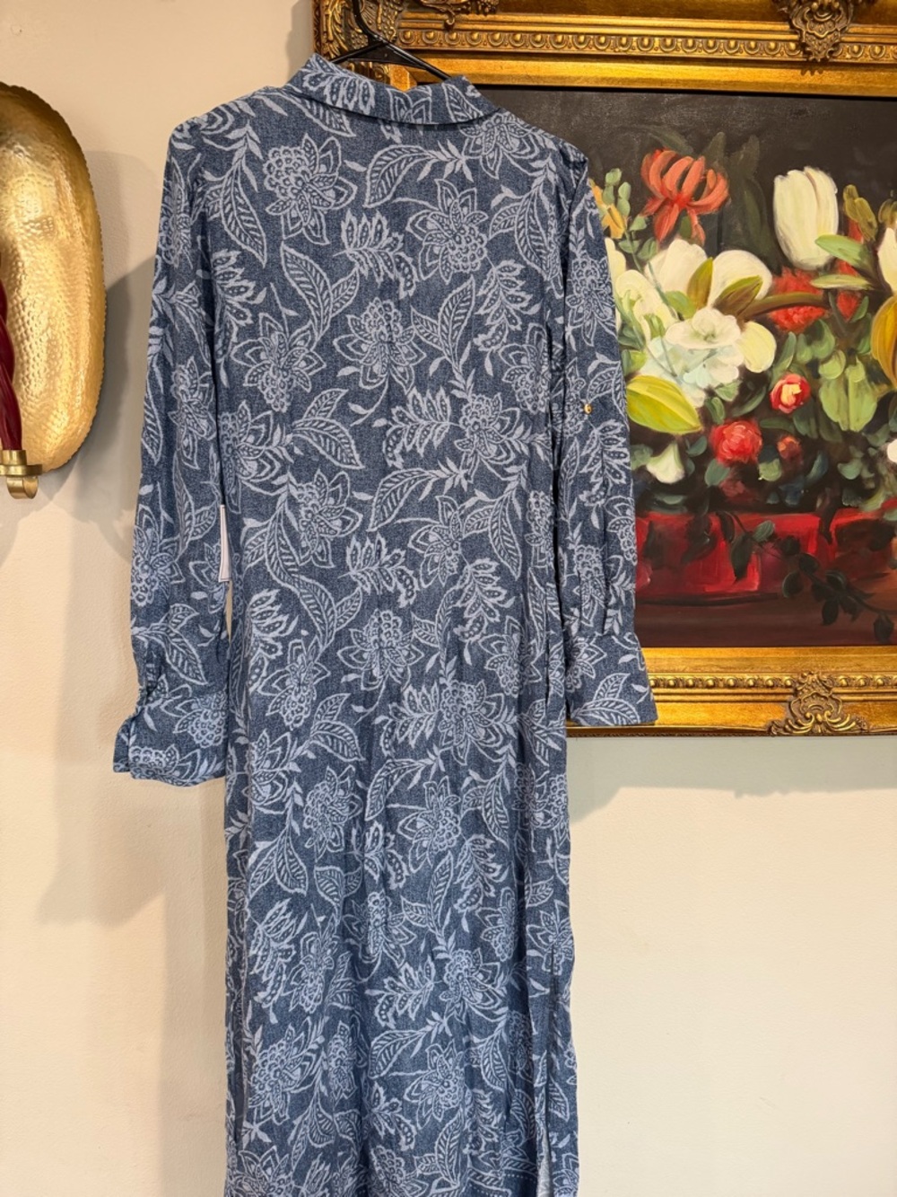 1. State Blue Floral Maxi Dress (missing belt) - Picture 2 of 4